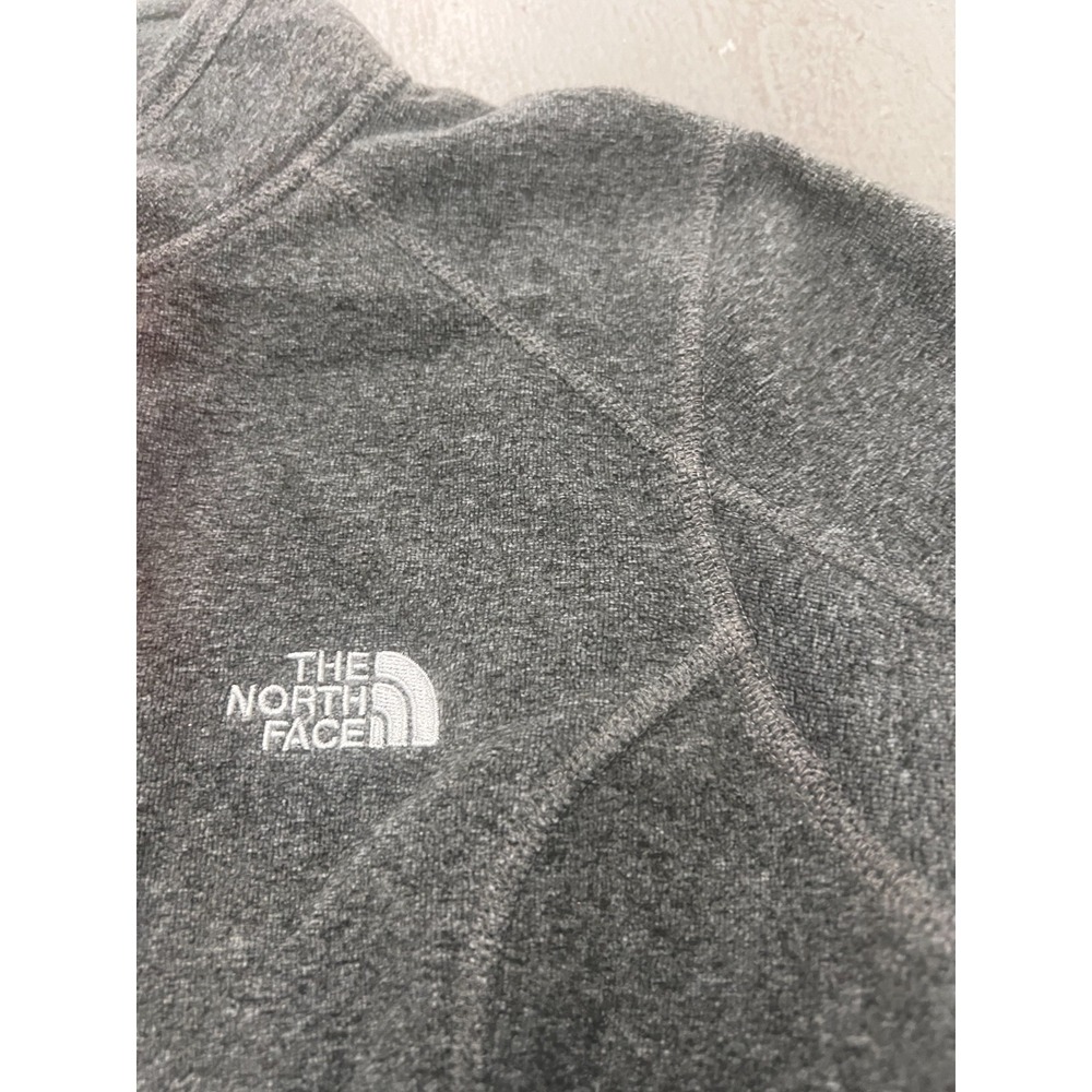 The North Face Sweater Womens Large Zinc Gray Logo 1/4 Zip Long Sleeve Outdoor - Picture 2 of 8